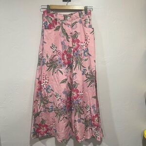 Vintage, 1990's, Cambridge Country Store, Tropical, Floral, Pink, Rose, Blue, Li